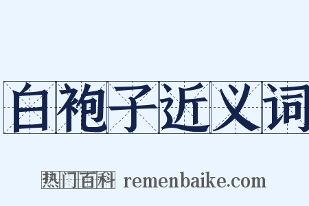 白袍子近义词是什么意思的图片